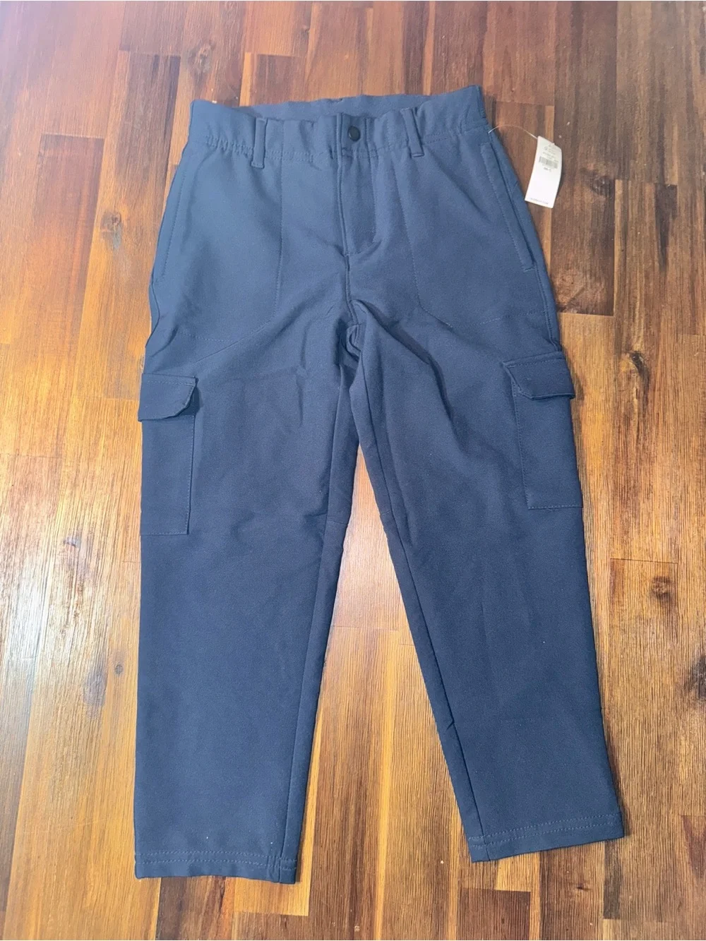 NWT Old Navy Active Boys Navy Stretch Tech Cargo Pants School Uniform Size 6-7